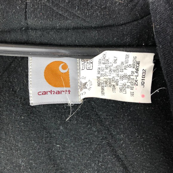 Carhartt Teal Vintage Hooded Work Jacket Lined Distressed jq1032 USA 2X-Large - Picture 9 of 12